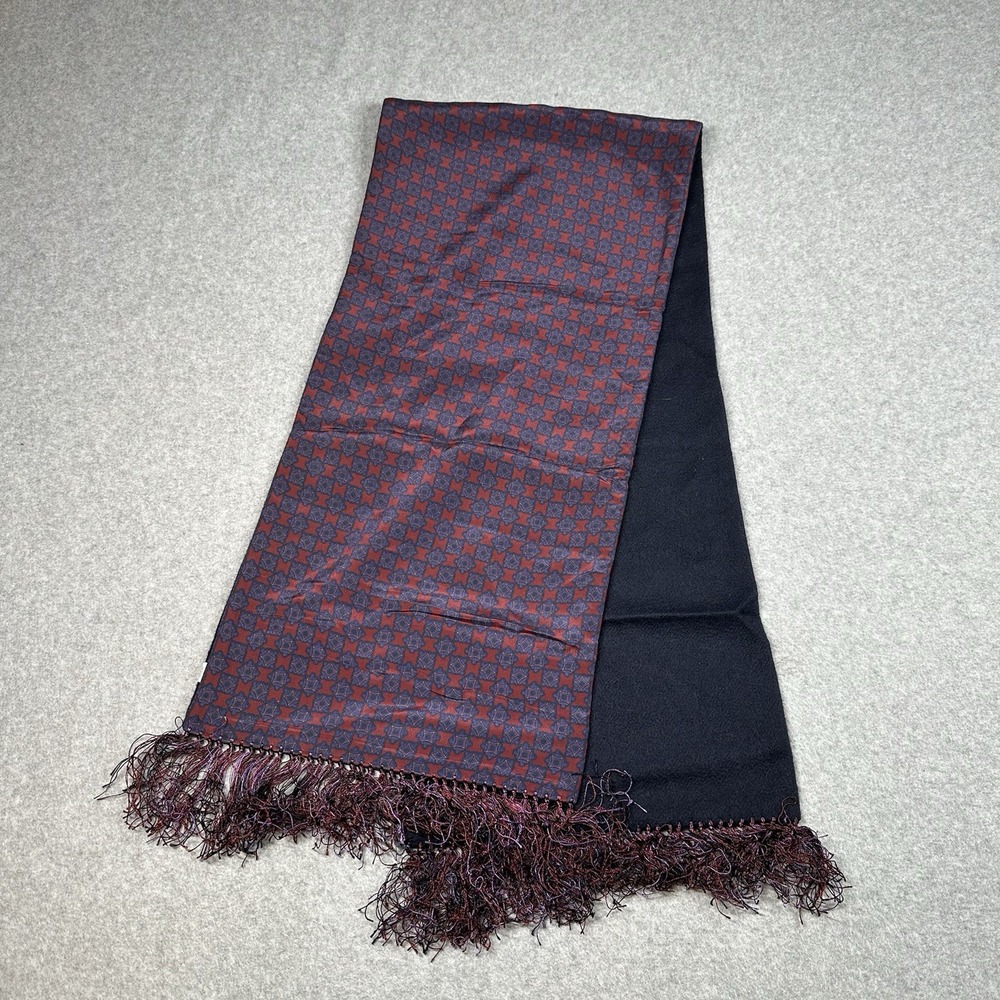 Worth & Worth Vintage Silk Cashmere Opera Scarf Made in England Mens